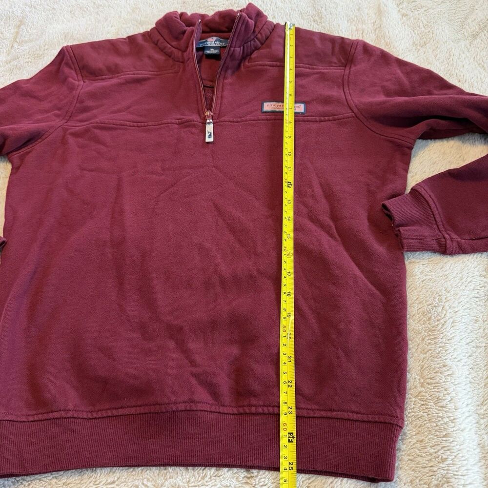 Vineyard Vines Men's Shep Shirt 1/4 Quarter Zip Pullover Maroon Size XS - Picture 7 of 9